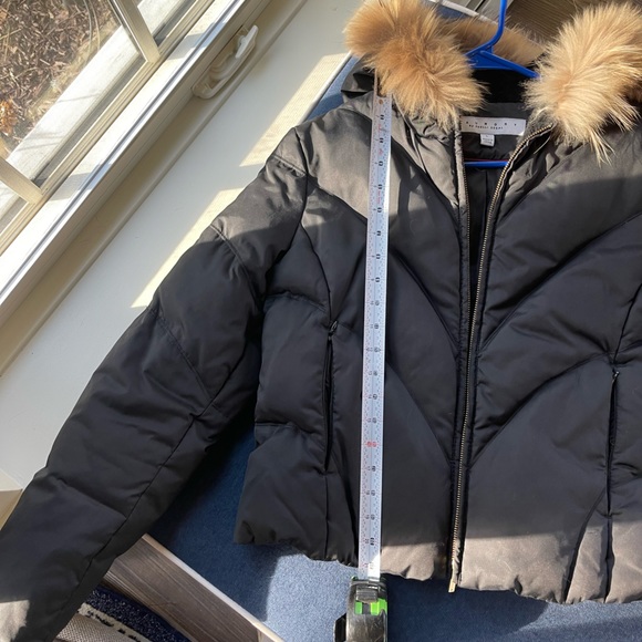 Laundry Black puffer jacket fur hood large - Picture 4 of 8